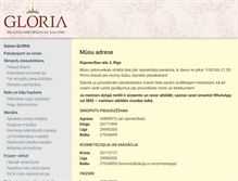 Tablet Screenshot of gloria-salons.lv